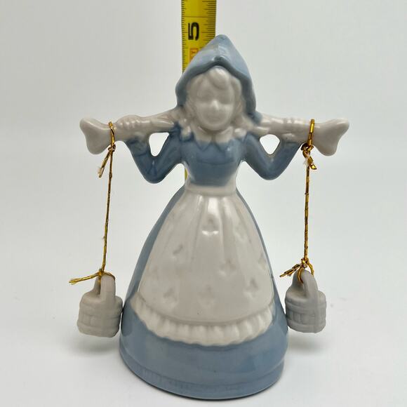 Vintage Porcelain Bell Dutch Girl Milk Maid Figurine - Picture 7 of 8